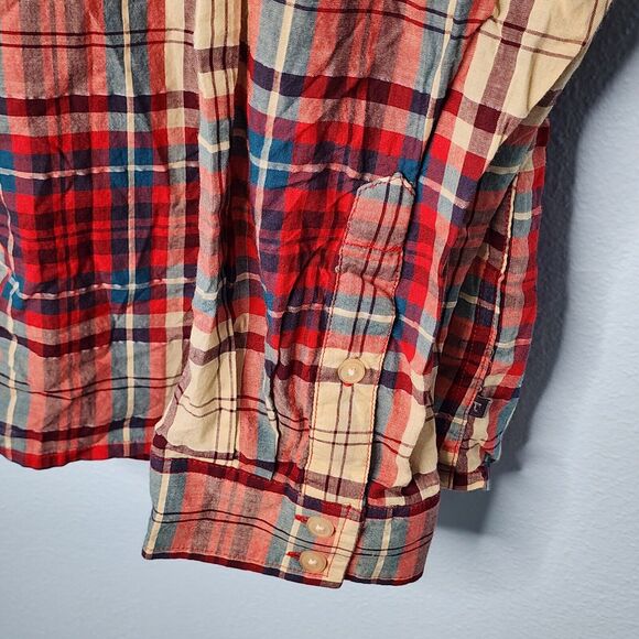 Toad & Co Men's Organic Cotton Plaid Long Sleeve Casual Button Down Shirt XL - Picture 6 of 7